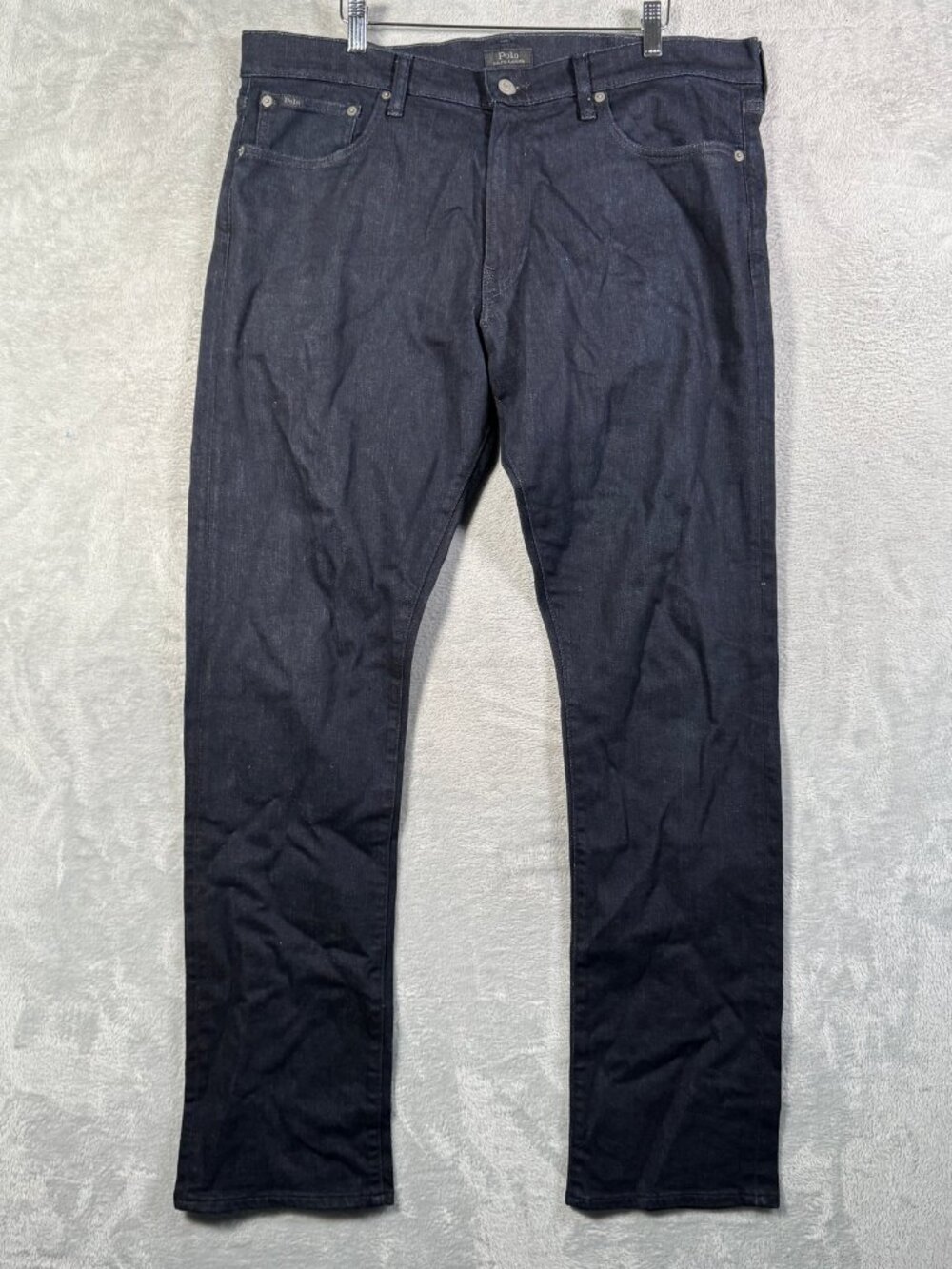 Polo Ralph Lauren Jeans Mens 36x34 Blue Varick SLIM Straight Denim Stretch $125